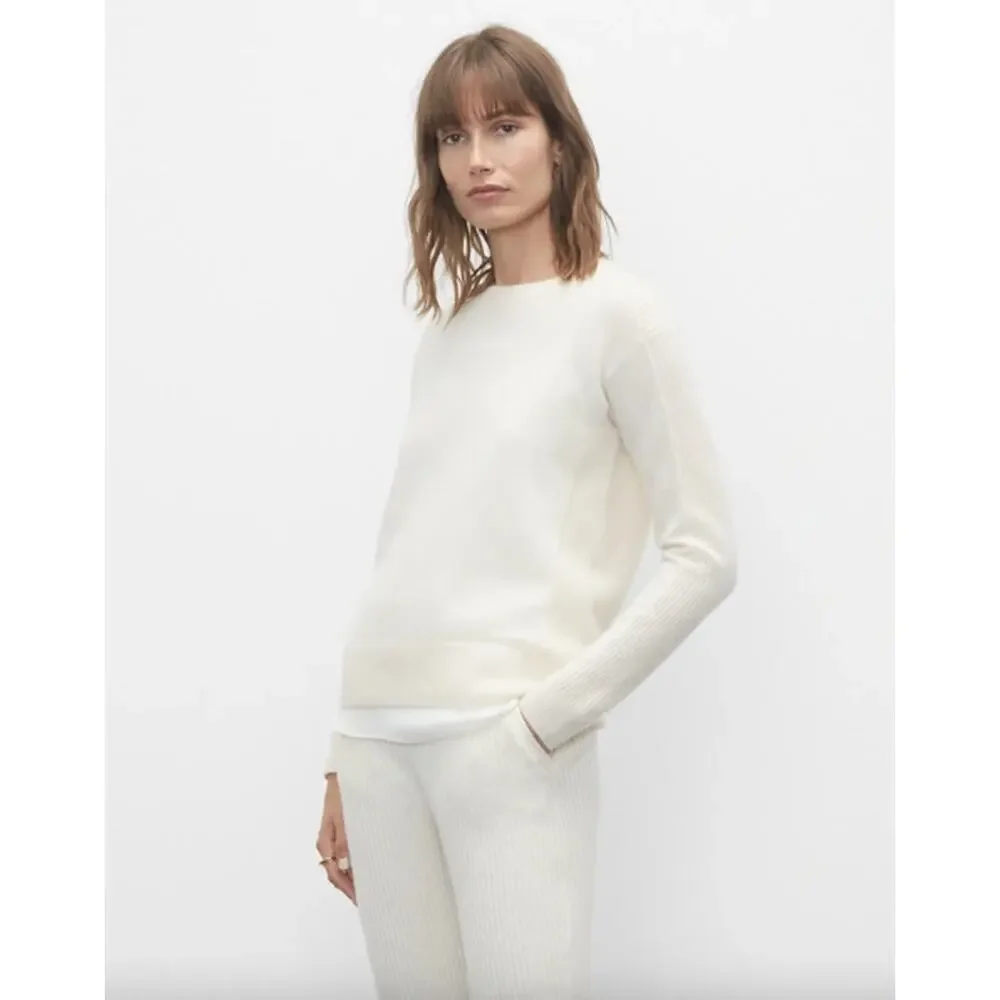 Club Monaco Brushed Cashmere Crewneck Sweater Cream
